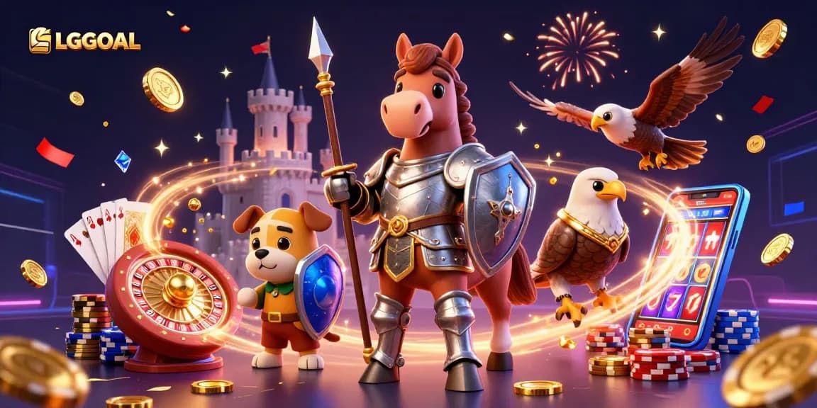Spin to win with LGOGOAL's thrilling gaming experience, featuring dazzling coins and immersive action!