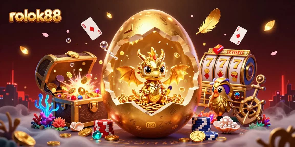 Experience the excitement of rokok88 with a treasure-filled casino adventure featuring golden characters and vibrant gameplay.