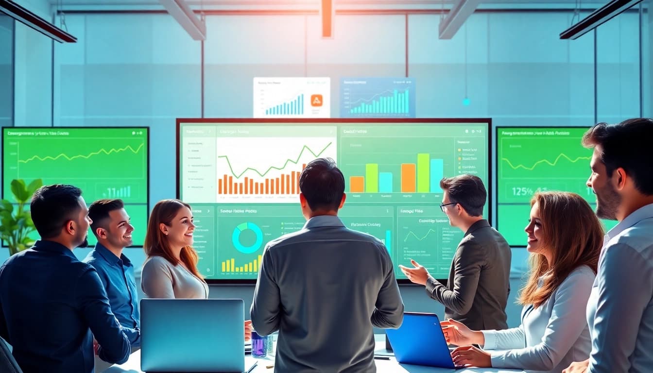 Visual representation of a professional SMM panel interface for youtube smm panel with analytics and collaboration.