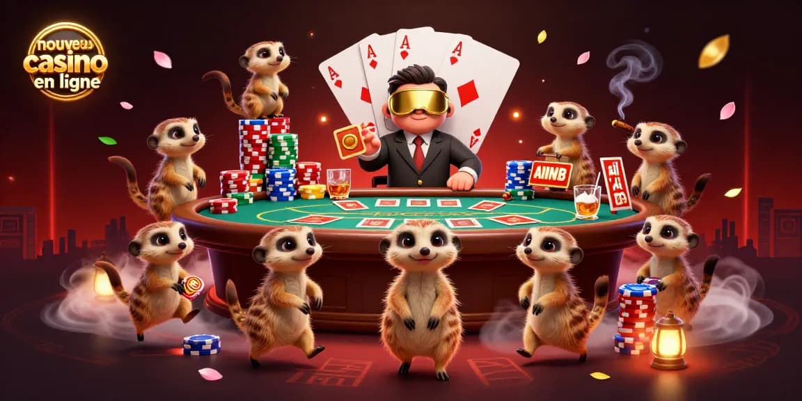 Visitez le nouveau casino en ligne avec des suricates animés gérant des jeux de cartes