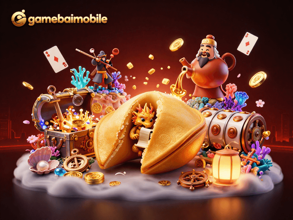 Experience thrilling fortune with gamebaimobile in a colorful casino-themed 3D scene.