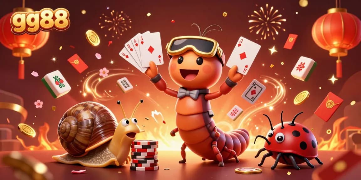 Engage in exciting gameplay at gg88 with dynamic casino characters, colorful slots, and celebratory elements.