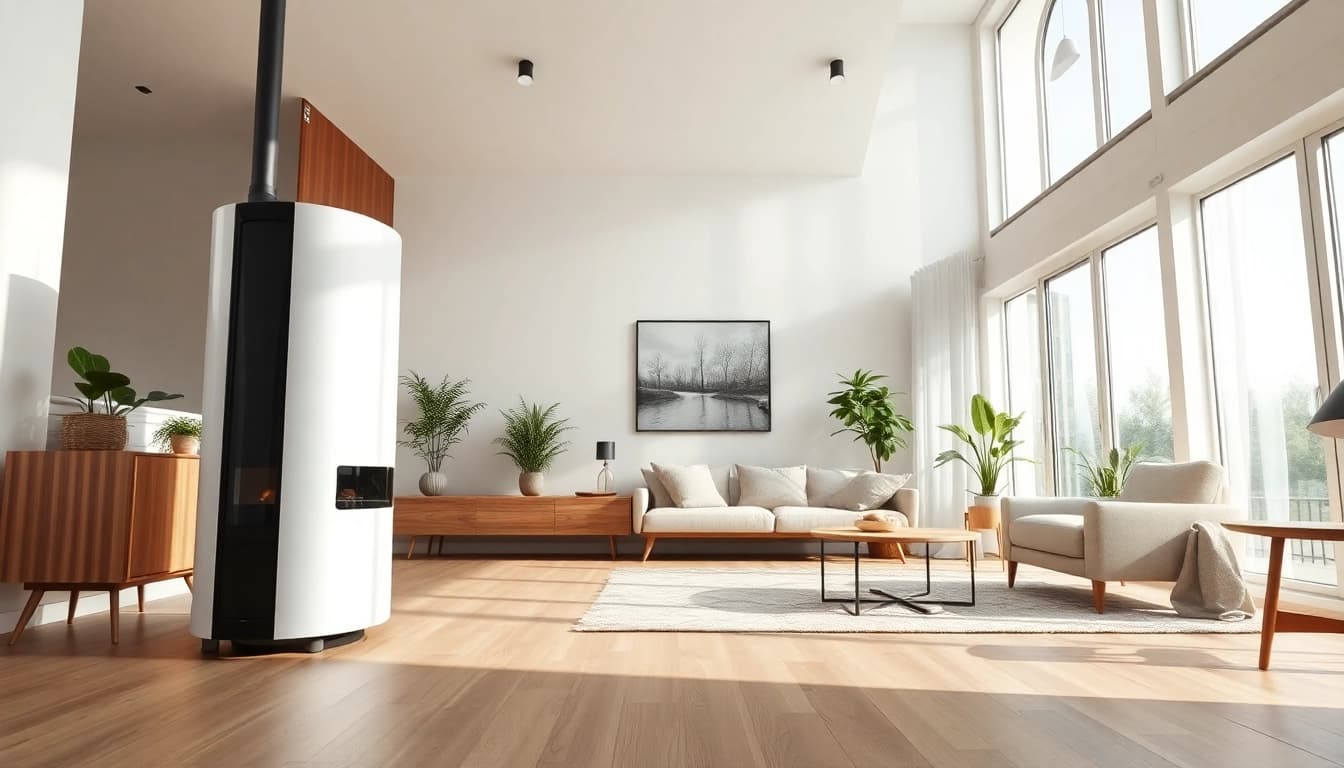 sonni Heizkörper design in modern living room enhancing warmth and style.