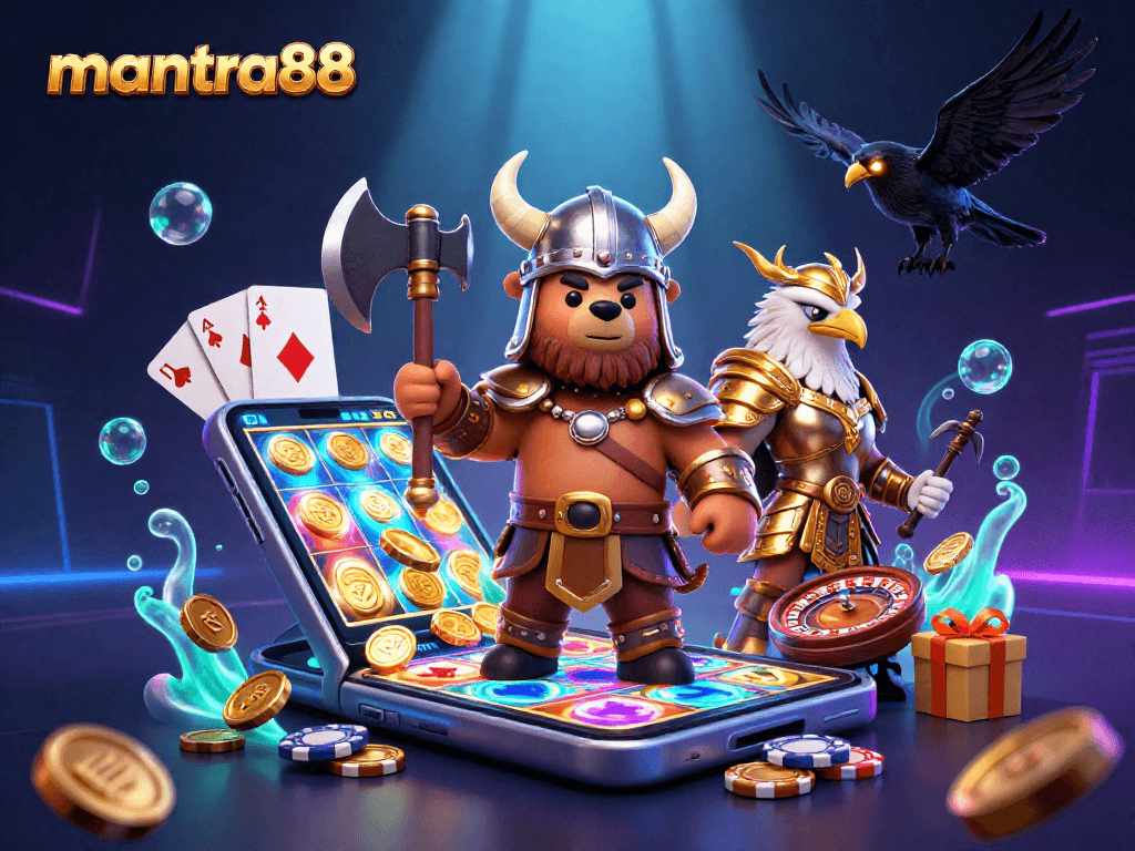 Experience excitement at mantra88 with slot games and vibrant casino elements.