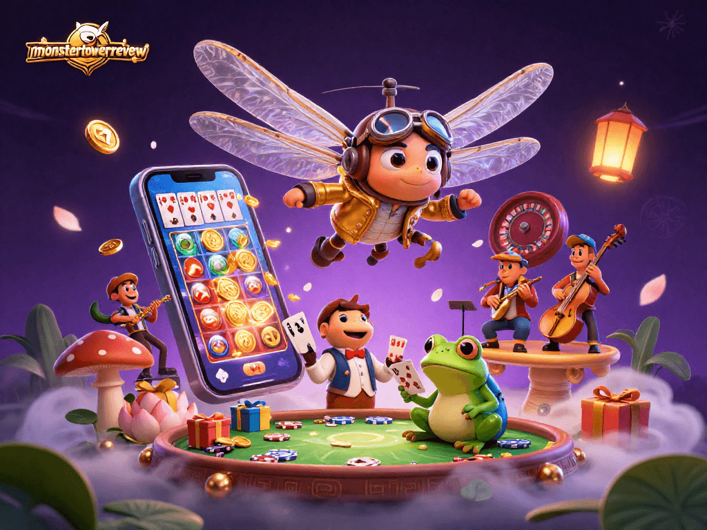 Engage in thrilling gameplay with monstertowerreview’s vibrant casino illustrations showcasing dynamic gaming action.