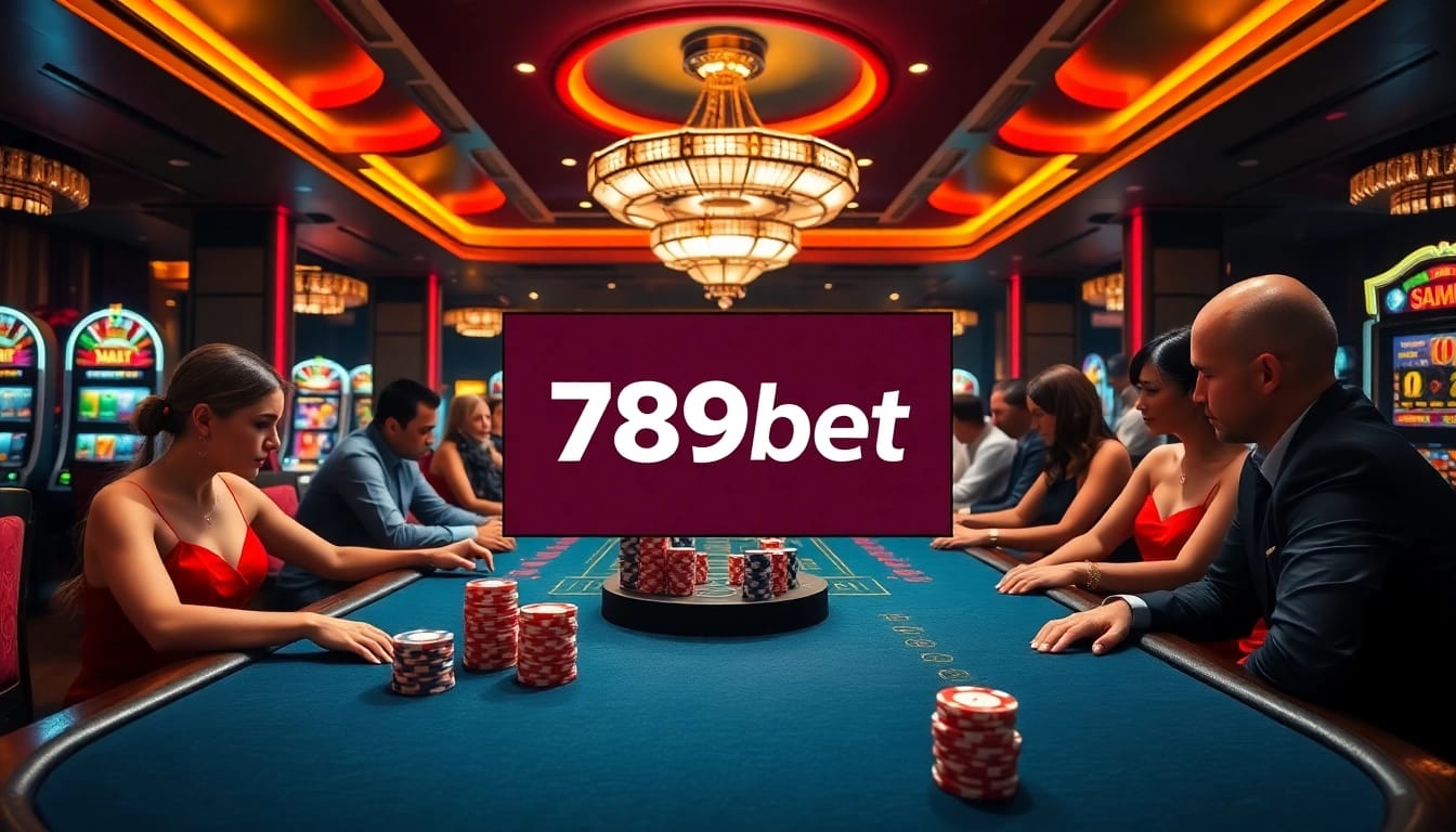 Engaged players enjoying casino games and betting at 789bet, showcasing excitement and luxury.