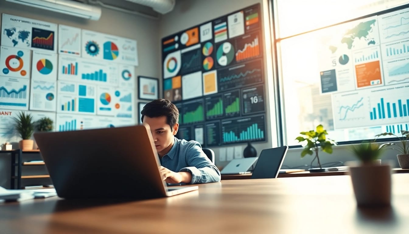 Analyze competitive intelligence faqs with detailed charts in a professional workspace.