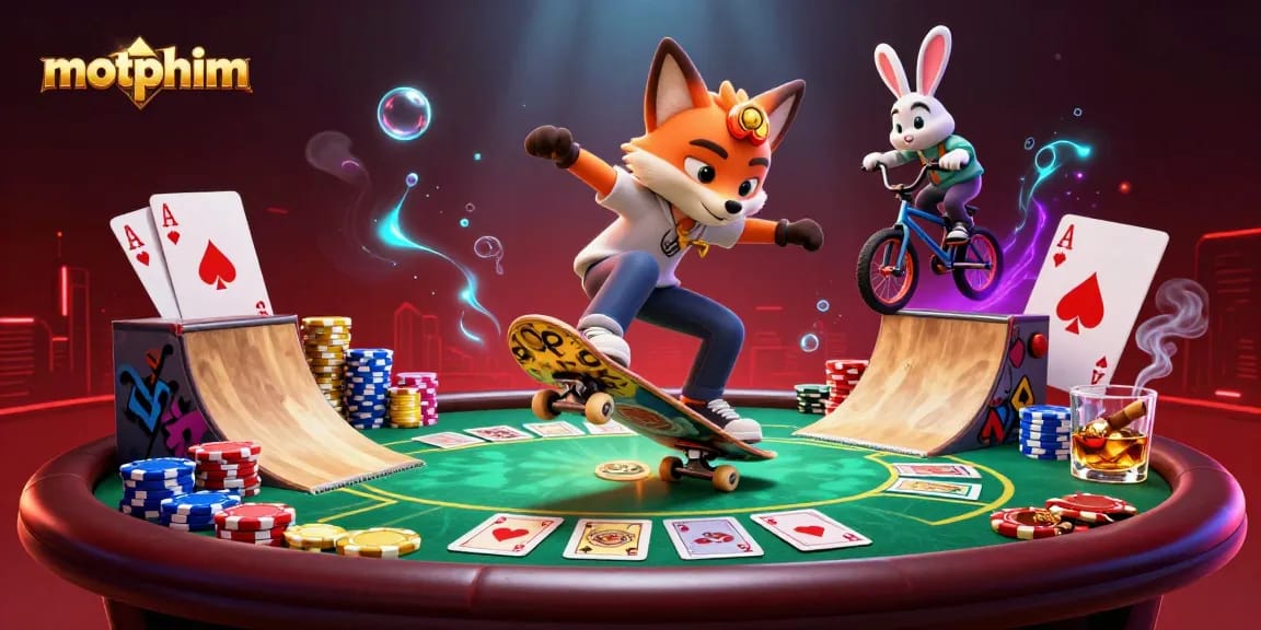 Engage with motphim's vibrant casino scene featuring dynamic characters and thrilling gambling elements.