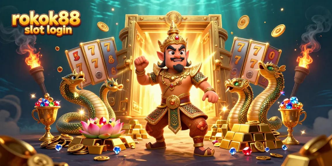 Experience thrilling gameplay with rokok88 slot login at dynamic slot machine scene