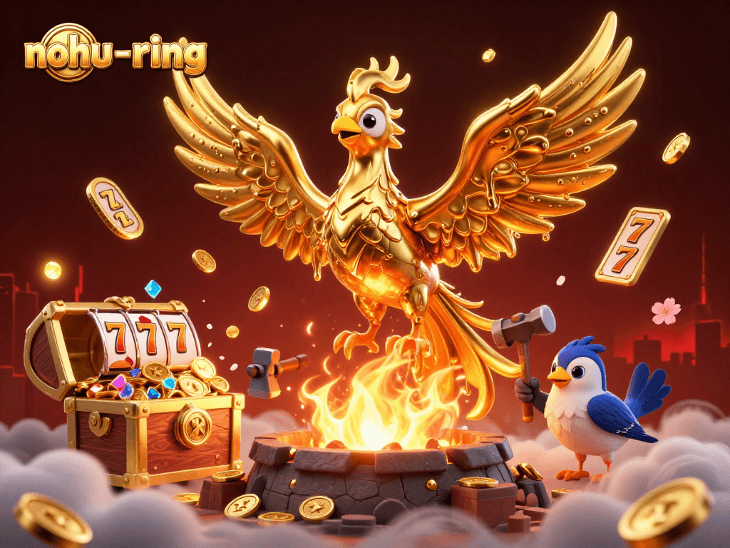 Engage with nohu-ring excitement through an epic scene of gold coins and mythical elements!