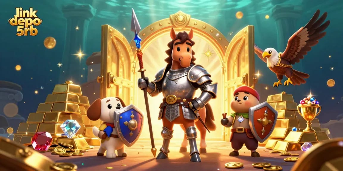 Engage with thrilling gameplay in an ultra-detailed casino scene, featuring link depo 5rb excitement and treasure