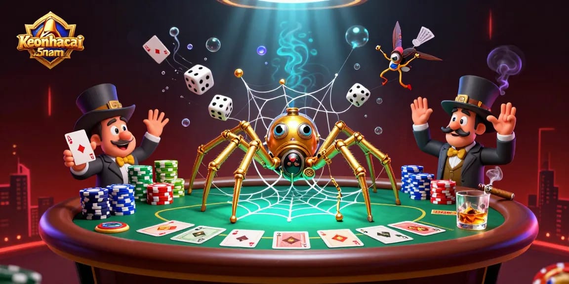 Experience keonhacai5nam with a lively steampunk scene featuring intricate casino dynamics.