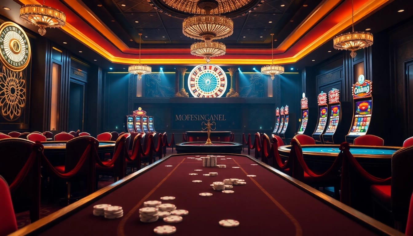 KJC ONL elevates your gaming experience with luxurious poker and roulette scenes.