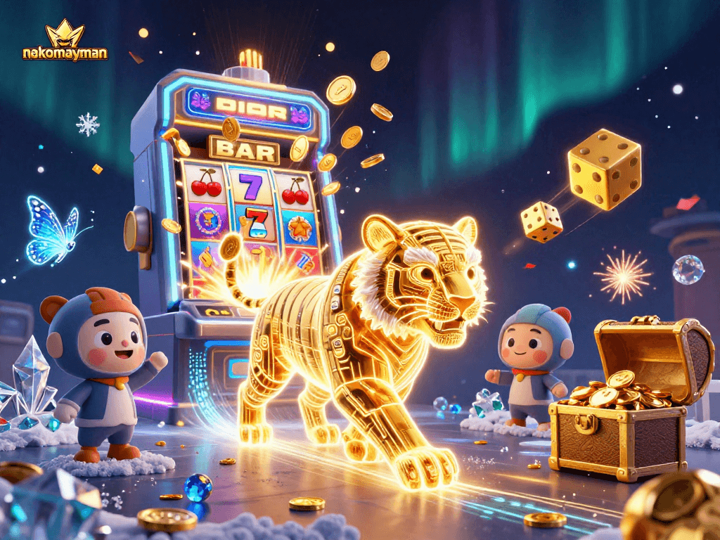 Neko May Man showcases thrilling casino excitement with jackpot slots and vibrant visuals.