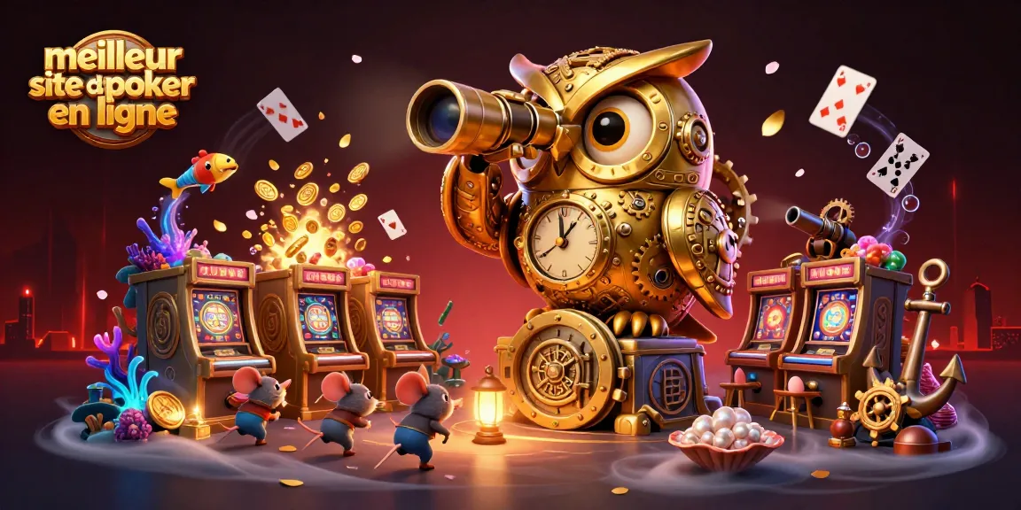 Jouez sur le meilleur site de poker en ligne grâce à une illustration captivante de casino.