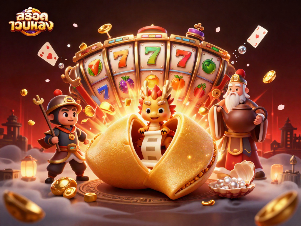 Engage with สล็อตเว็บตรง slot reels and lucky 7s in this vibrant 3D illustration.