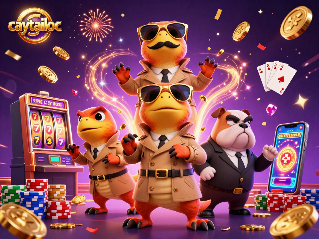 Experience the thrill of winning with caytailoc's jackpot slots featuring vibrant characters and dynamic game elements.