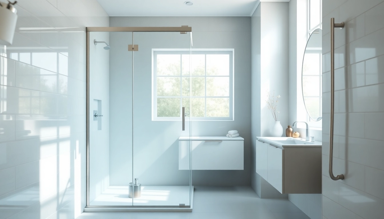 Enhance your bathroom with a semi-frameless shower screen showcasing modern design and elegance.