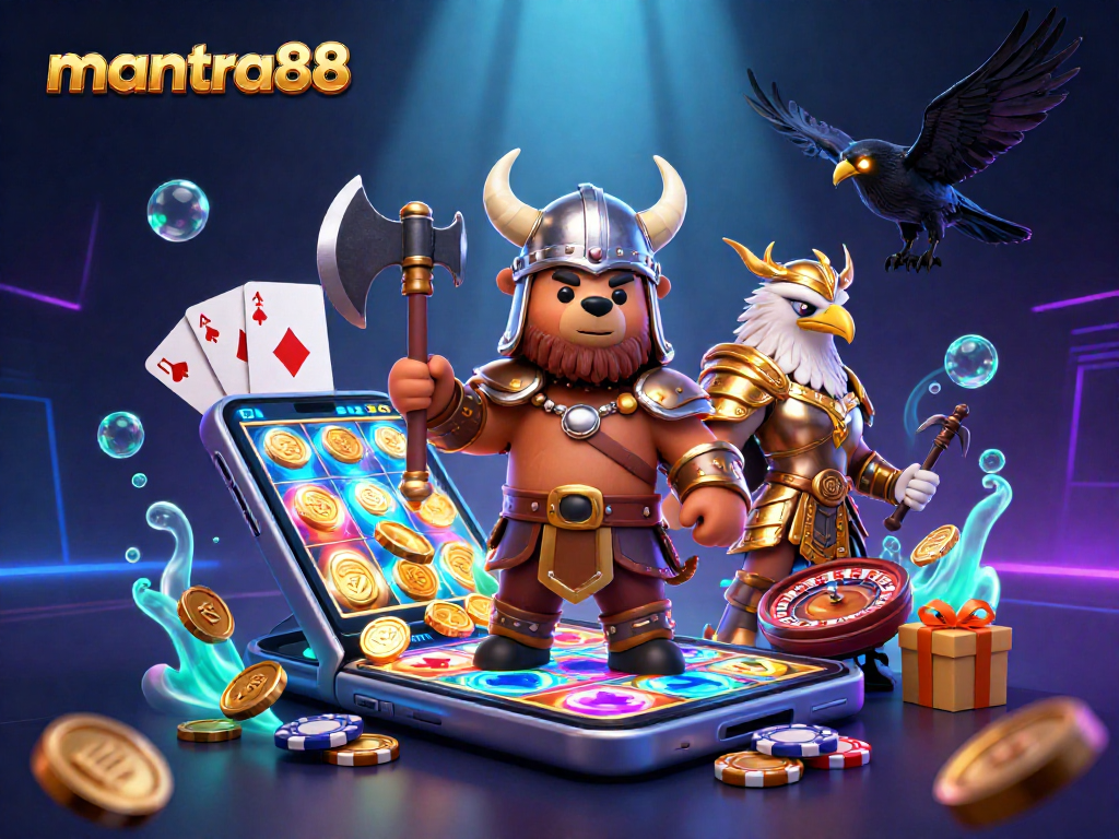 Experience excitement at mantra88 with slot games and vibrant casino elements.
