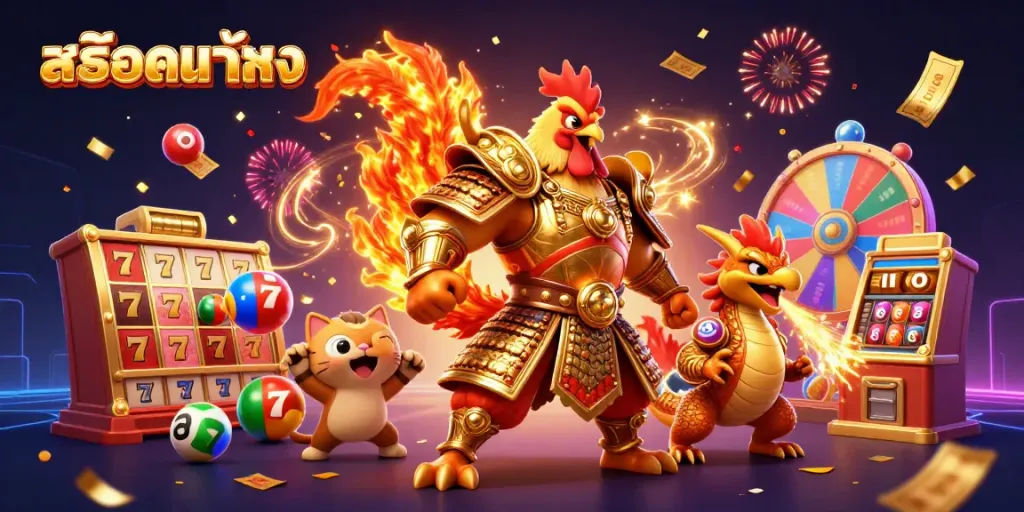 Experience exciting gaming adventures with สล็อตแท้ตรง showcased in a vibrant casino scene.