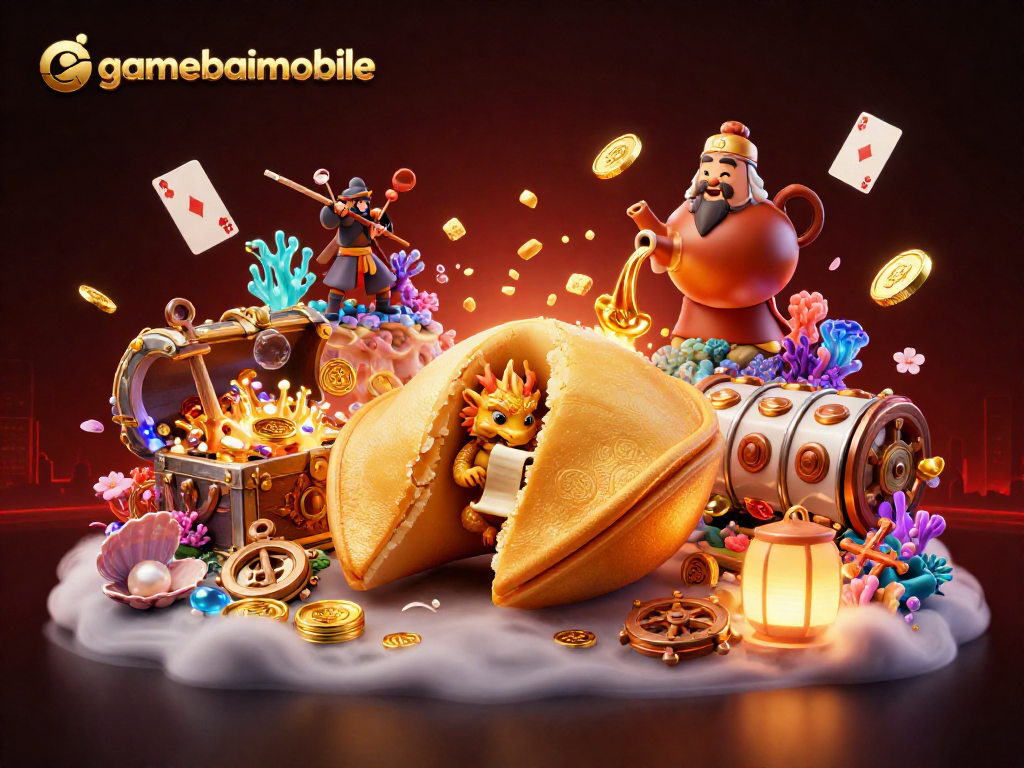 Experience thrilling fortune with gamebaimobile in a colorful casino-themed 3D scene.