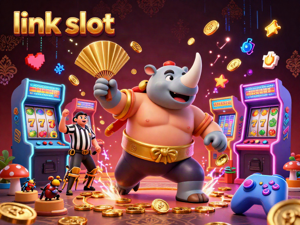 Engage with exhilarating link slot action as a sumo rhinoceros beetle champions thrilling gaming scenes.