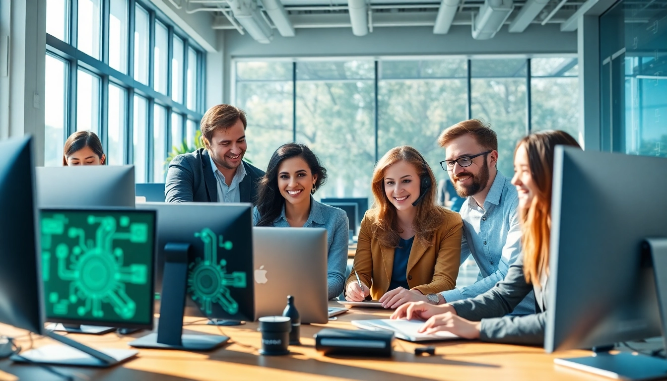Discover managed it services near me with a collaborative IT team in a modern office.