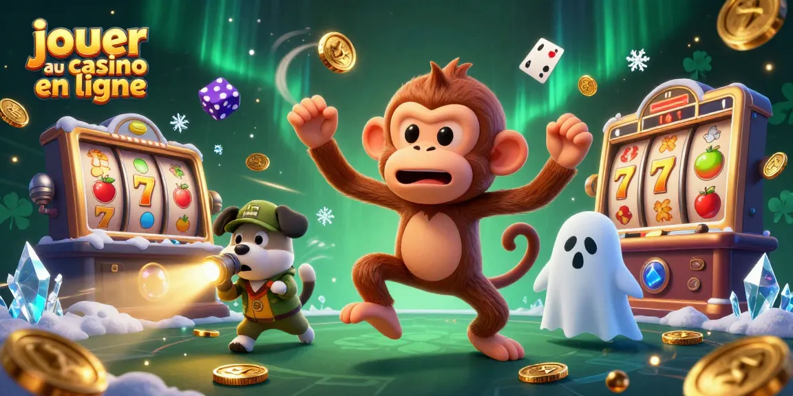 Jouez au casino en ligne avec une scène dynamique de casino hanté illustrée en 3D.