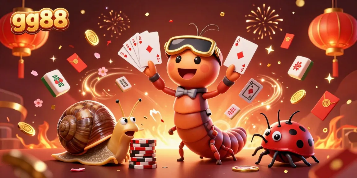 Engage in exciting gameplay at gg88 with dynamic casino characters, colorful slots, and celebratory elements.