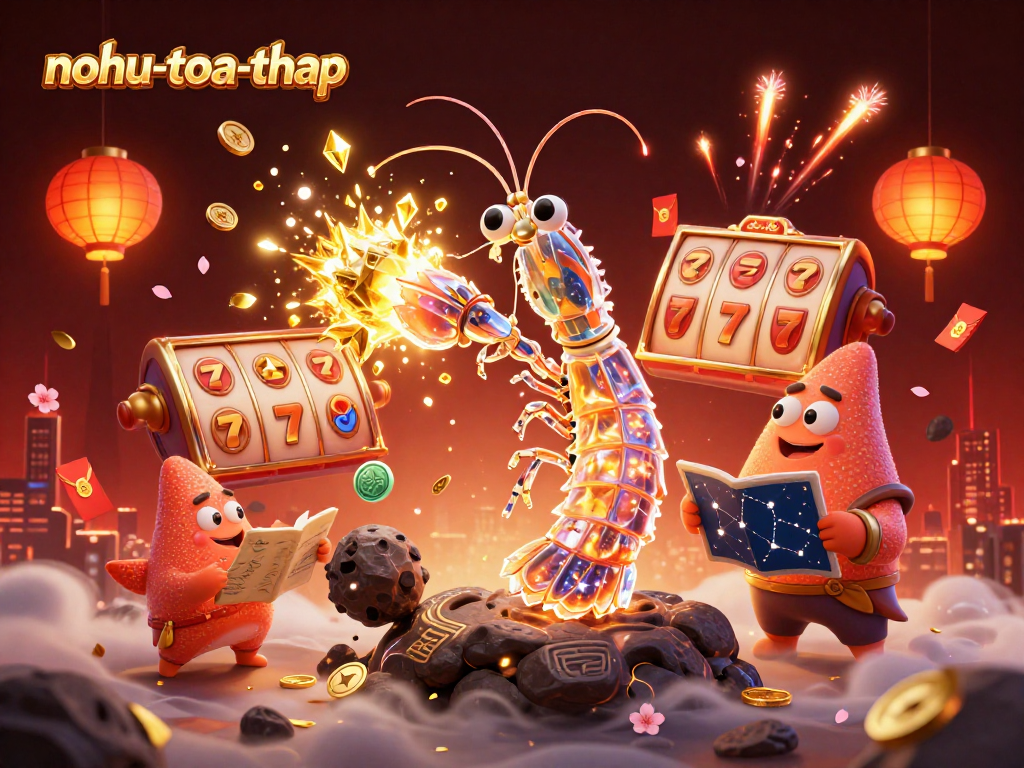Join the excitement with nohu-toa-thap as the galactic samurai conquers jackpots with spinning slot reels.