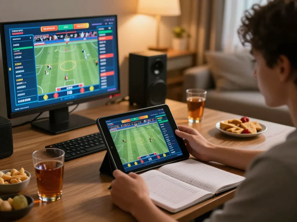 Siti scommesse non aams affidabile while placing bets in a comfortable home setup.