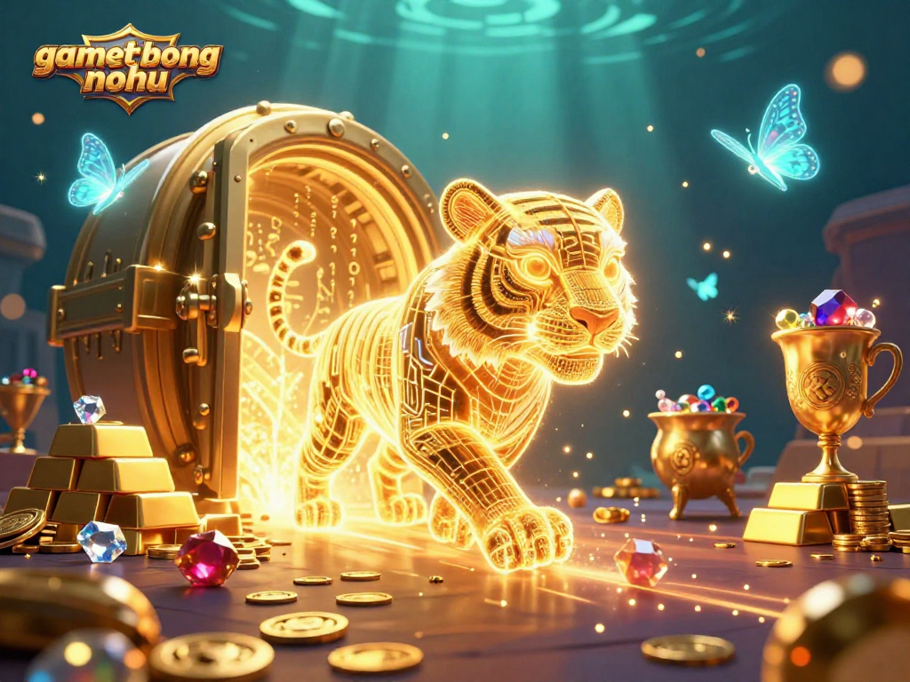 Experience the vibrant casino adventures with gamethuongnohu while enjoying the golden treasures and neon lights.