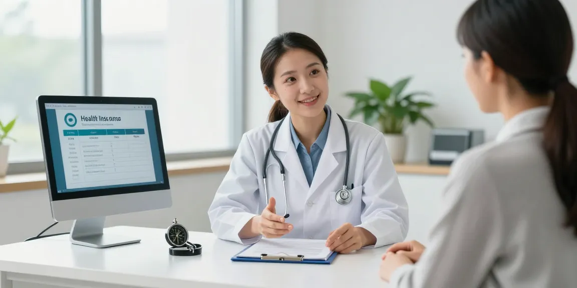 "Discussing how to repay ACA subsidy at tax time during a medical consultation, health clinic."
