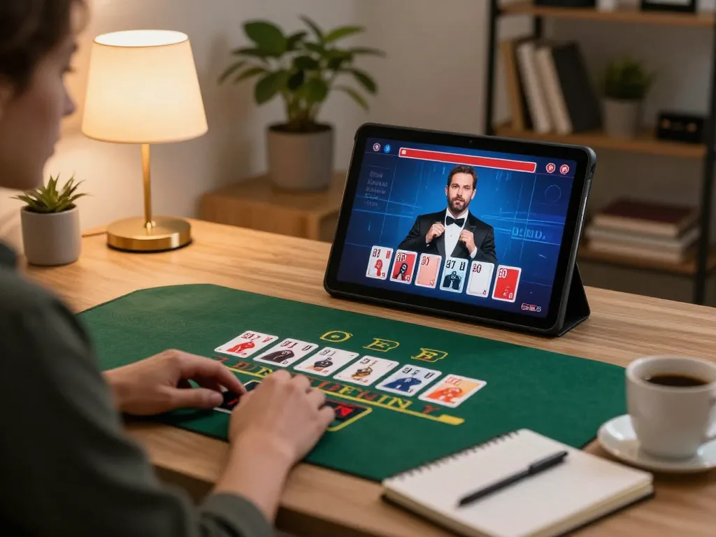 Playing live dealer blackjack in an engaging home setting while exploring slot gacor hari ini