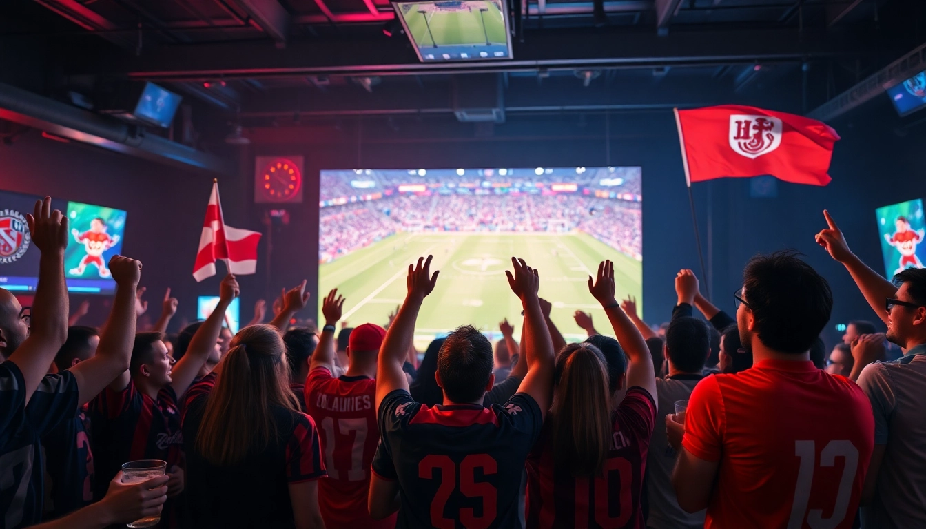 استمتع بمشاهدة كورة لايف مع مشجعين متحمسين يجتمعون لمشاهدة مباراة كرة القدم.