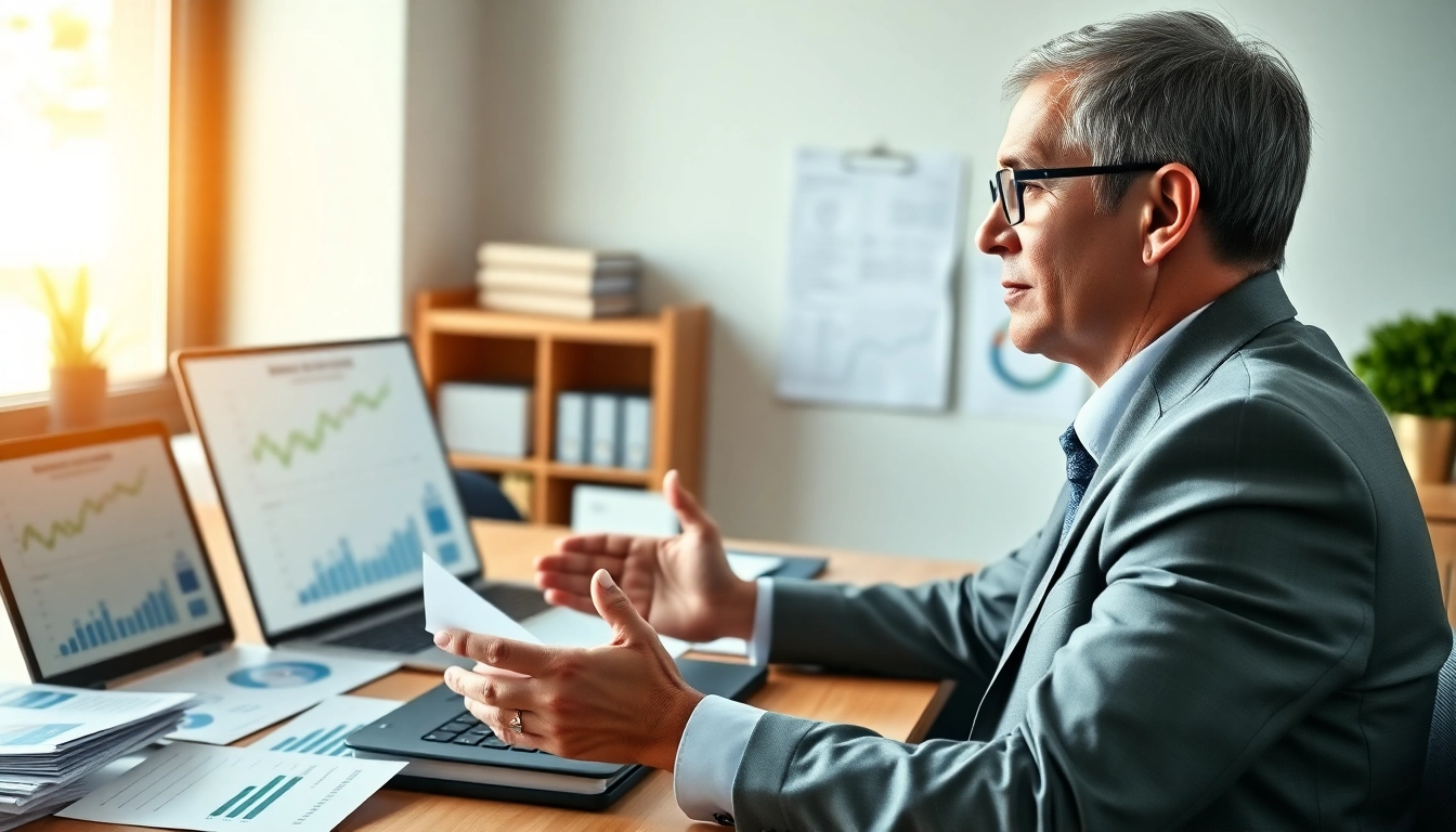 카드 한도 현금화에 대한 전문 조언을 제공하는 비즈니스 전문가의 모습