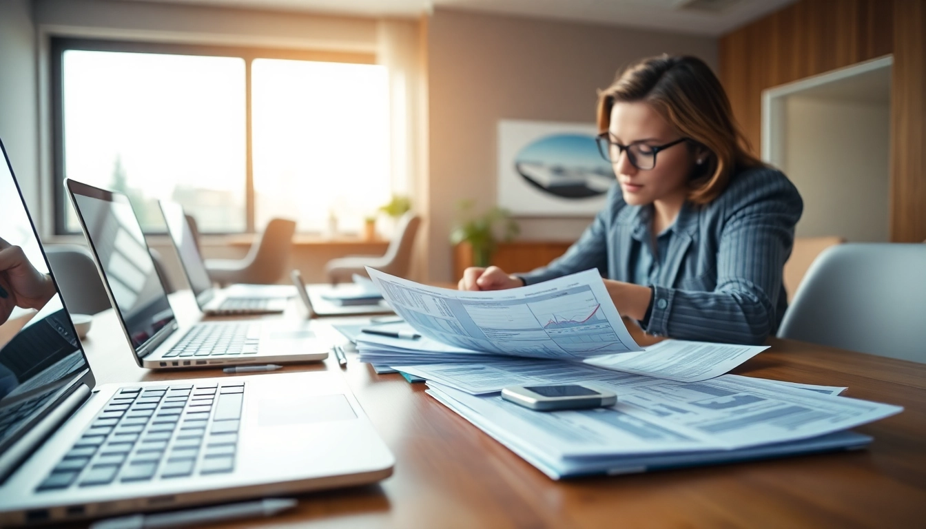 카드 현금화 과정에서 신용 카드 서류 검토하는 모습