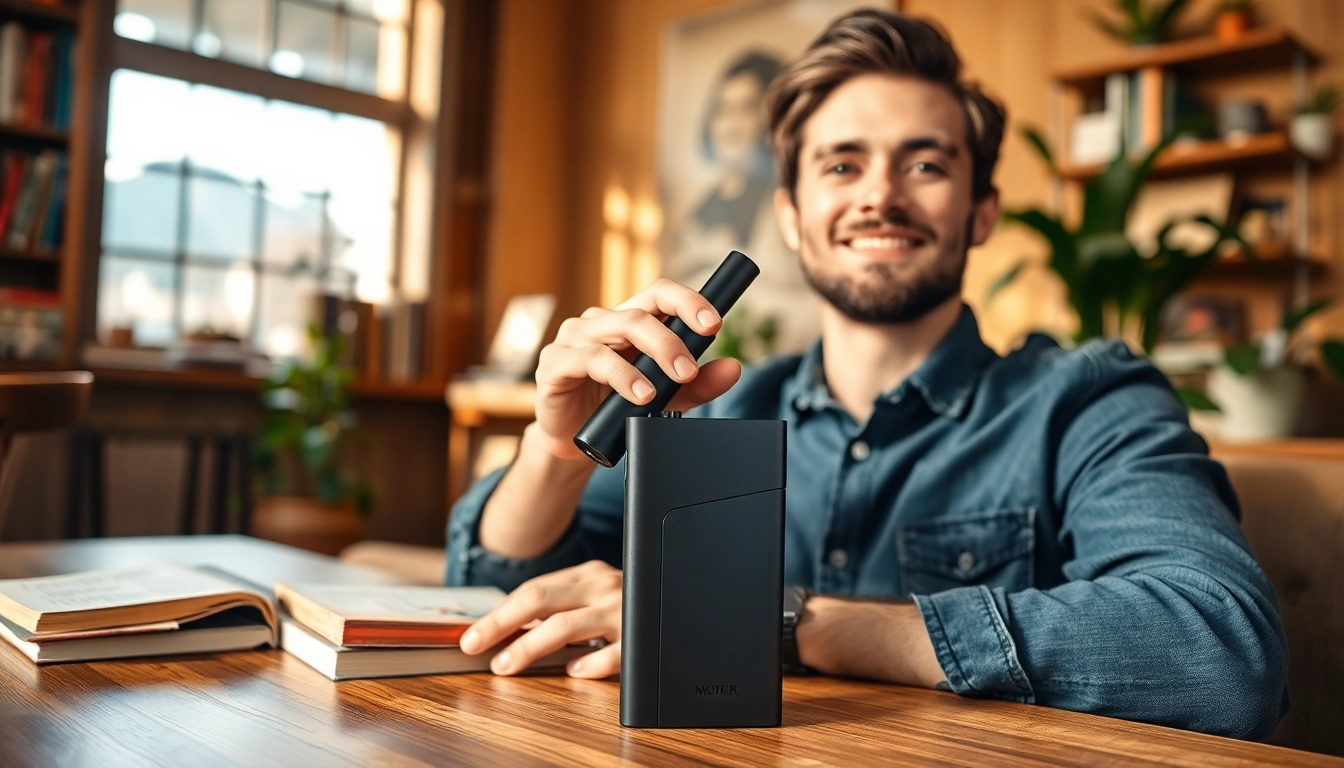 Erleben Sie ein entspannendes Moment mit einem vape ohne nikotin in einem gemütlichen Café.