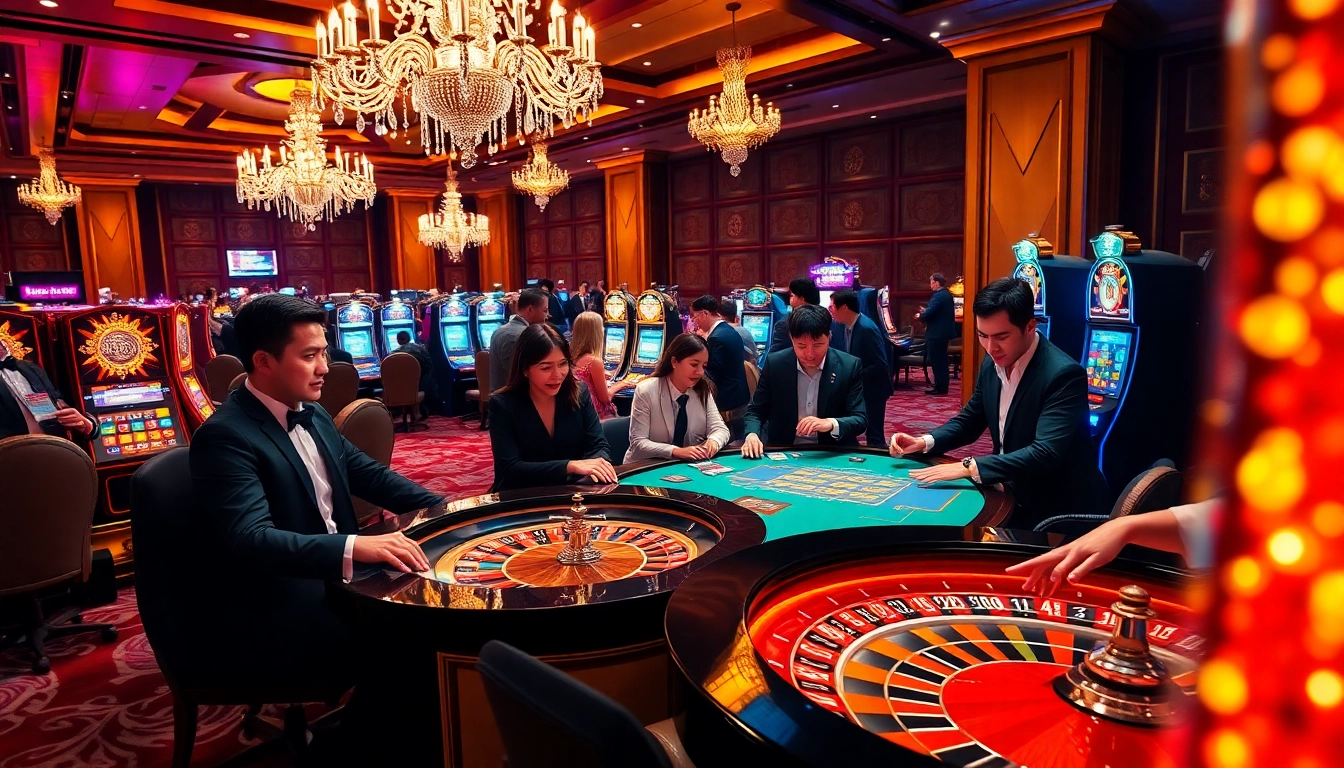 Nếu như vậy bám vào đây as players strategize at a luxurious casino table filled with excitement.