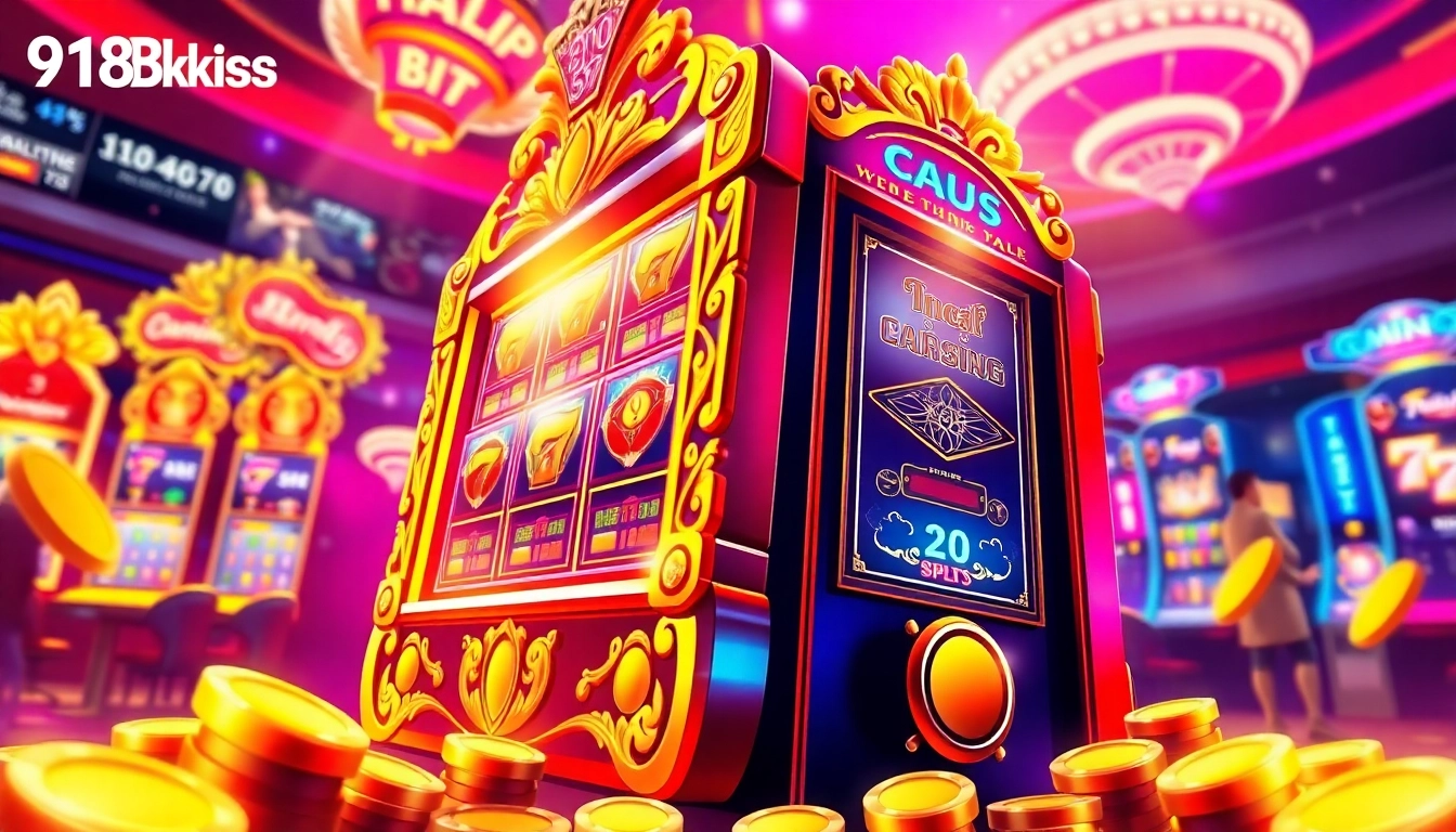 เกม 918kiss slot ที่มีกราฟิกน่าสนใจและโคมไฟสีสันสดใสในคาสิโนออนไลน์