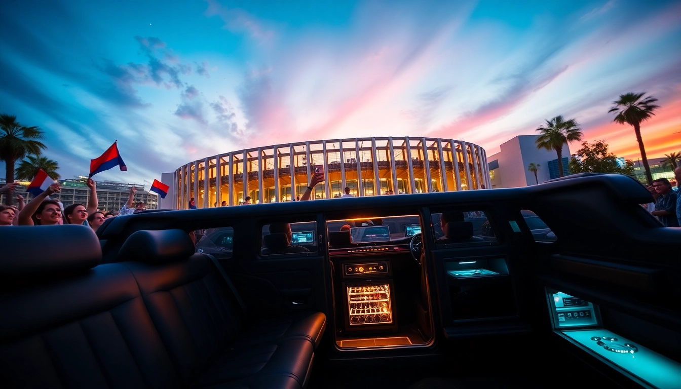 Experience World Cup Group Transportation in a luxury limousine, celebrating fans in Los Angeles.