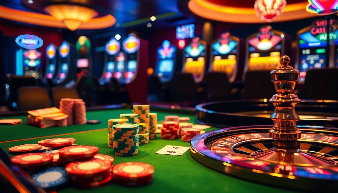 Engage with พอร์ทเกม F168 at a luxurious casino table featuring vibrant poker chips and exciting roulette action.