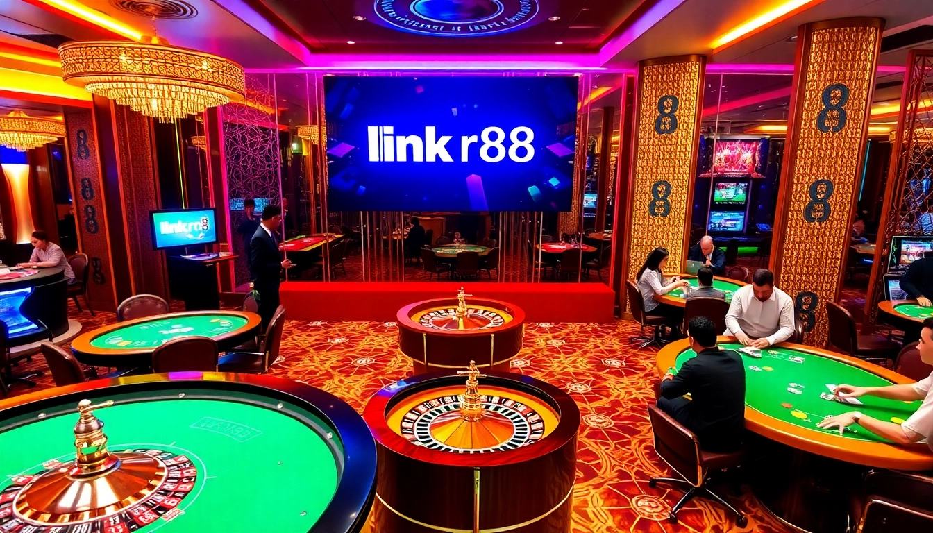 Experience the thrill of online gaming at link rr88 with exciting casino tables and vibrant players.