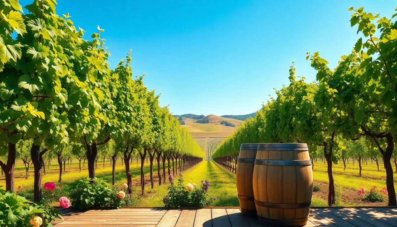 Visit wineries in Clarksburg surrounded by stunning picturesque vineyards and vibrant flowers.