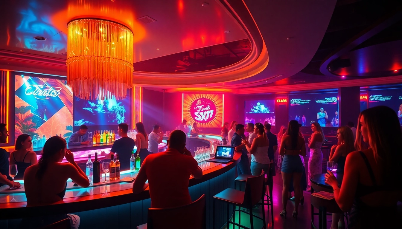 Club SXM's vibrant nightlife with elegant performances and cocktails