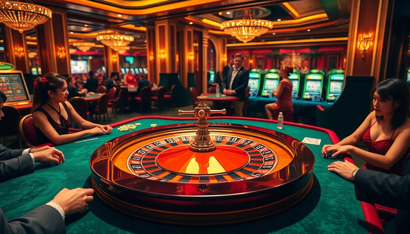 Experience the thrill of winning at https://rr88.wales/ with an exciting casino scene featuring a roulette wheel.