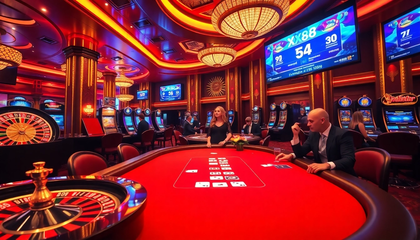 Experience thrilling gameplay at https://xx88.today/ with our vibrant online casino visuals featuring poker and slots.