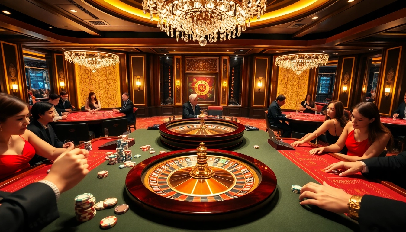 Experience thrilling casino games at Trang chủ Haywin with vibrant roulette and engaging players.
