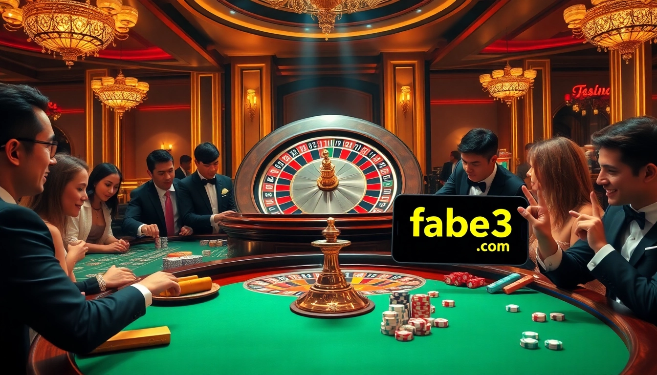 Experience thrilling table action at fabet3.com as players try their luck at roulette.