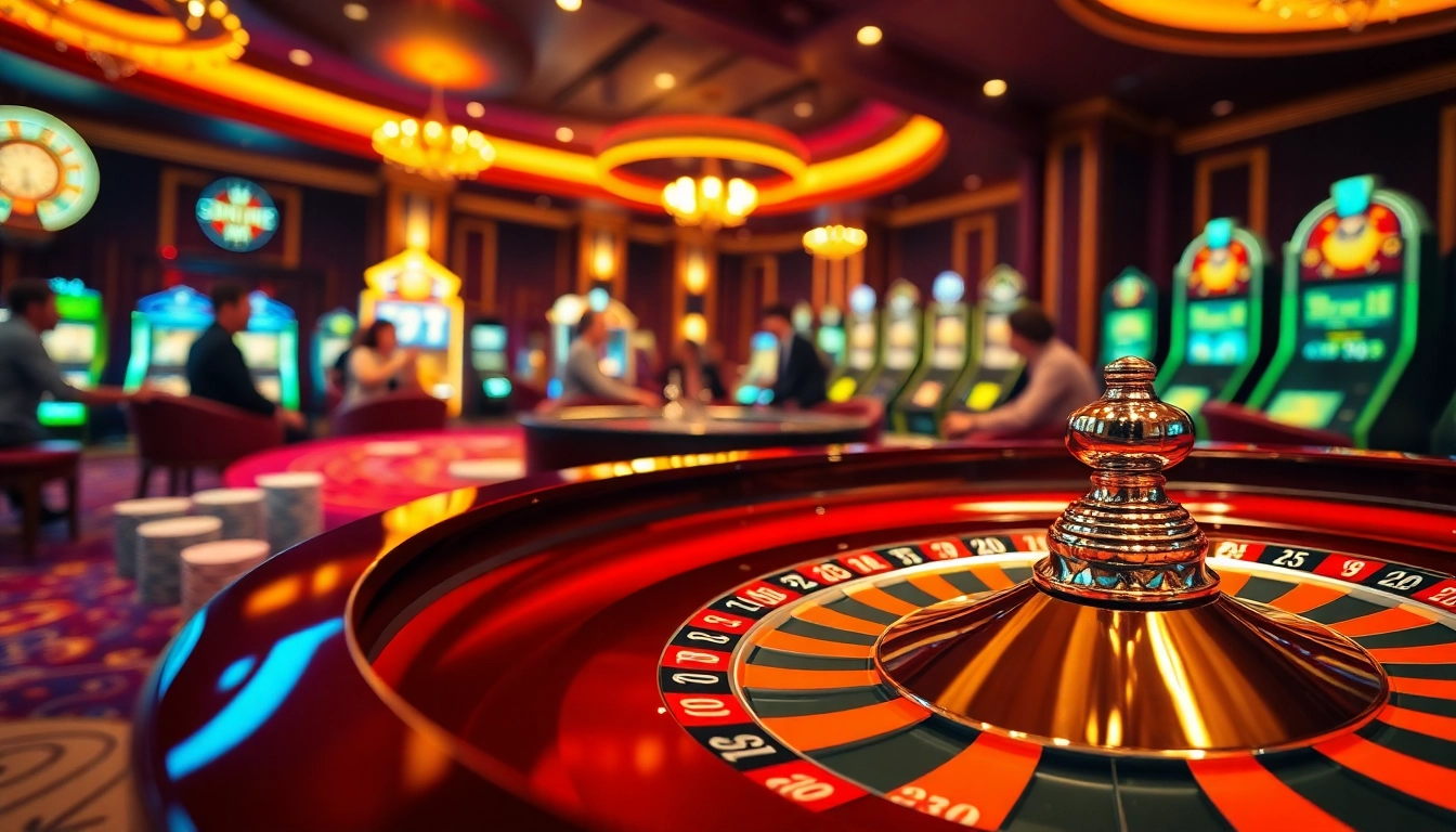 S8 players enjoy a thrilling game at a luxury casino table, surrounded by vibrant action.